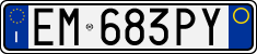 License plate of Italy, Cars (1994 year series)