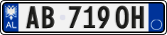 License plate of Albania, Cars (2011)