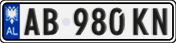License plate of Albania, Cars (2011)