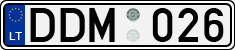 License plate of Lithuania, Cars