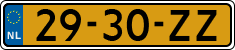License plate of the Netherlands, Except vehicles / Oldtimers