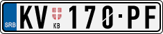 License plate of Serbia, Cars