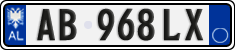 License plate of Albania, Cars (2011)