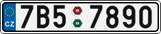 License plate of the Czech Republic, Cars (2001)
