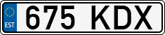 License plate of Estonia, Regular car plates