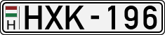 license plates of Hungary, Cars (1990)