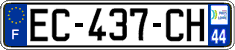 French license plate, SIV (ordinary)