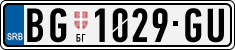 License plate of Serbia, Cars