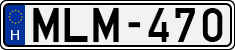 license plates of Hungary, Cars (1990)