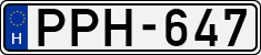 license plates of Hungary, Cars (1990)