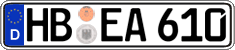 German license plate, Regular plates