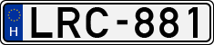 license plates of Hungary, Cars (1990)