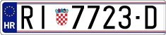 License plate of Croatia, Regular plates
