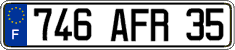 French license plate, FNI