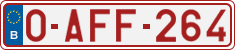 License plate of Belgium, Regular plates (2010)