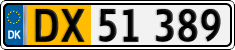 License plate of Denmark, Lower-taxed commercial vehicles