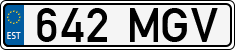 License plate of Estonia, Regular car plates