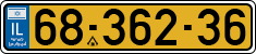 License plate of Israel, Regular plates