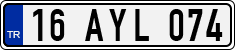 License plate of Turkey, Regular plates