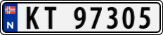 License plate of Norway, Cars