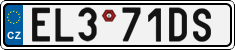 License plate of the Czech Republic, Electric vehicles