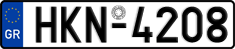License plate of Greece, Cars