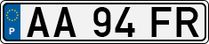 License plate of Portugal, Regular plates