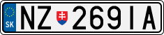 License plate of Slovakia, Cars