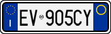 License plate of Italy, Cars (1994 year series)