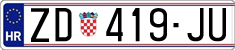 License plate of Croatia, Regular plates