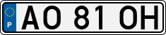 License plate of Portugal, Regular plates