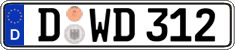 German license plate, Regular plates
