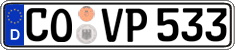 German license plate, Regular plates