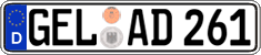 German license plate, Regular plates
