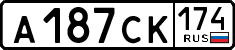 License plate Russia, Cars