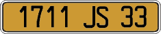 French license plate, FNI