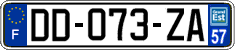French license plate, SIV (ordinary)