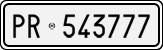 License plate of Italy, Cars (1927 year series)