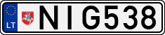 License plate of Lithuania, Cars