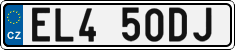 License plate of the Czech Republic, Electric vehicles