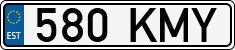 License plate of Estonia, Regular car plates