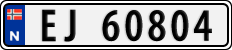 License plate of Norway, Cars
