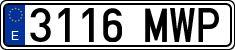 License plates of Spain, Ordinary (2000)