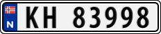 License plate of Norway, Cars