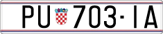 License plate of Croatia, Regular plates