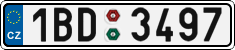 License plate of the Czech Republic, Cars (2001)