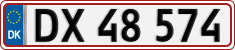 License plate of Denmark, Regular plates