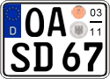 German license plate, Seasonal plates