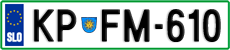 License plate of Slovenia, Cars