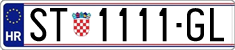 License plate of Croatia, Regular plates